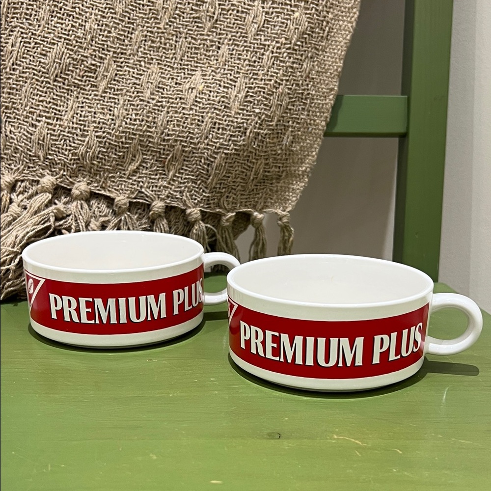 Set of 2 Vintage 1999 Christie Premium Plus Soup Mugs